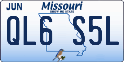 MO license plate QL6S5L
