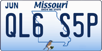 MO license plate QL6S5P