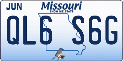 MO license plate QL6S6G