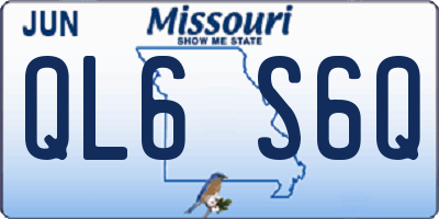 MO license plate QL6S6Q