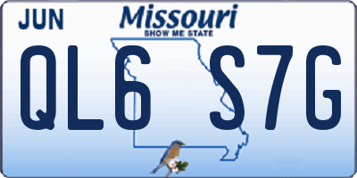 MO license plate QL6S7G