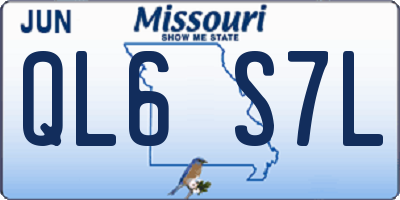 MO license plate QL6S7L