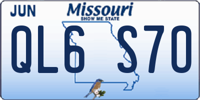 MO license plate QL6S7O