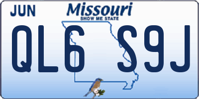 MO license plate QL6S9J