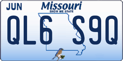 MO license plate QL6S9Q