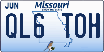 MO license plate QL6T0H