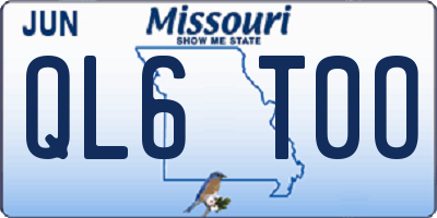 MO license plate QL6T0O