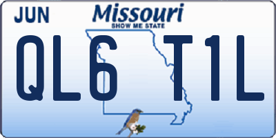 MO license plate QL6T1L
