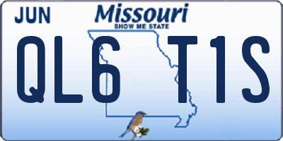 MO license plate QL6T1S
