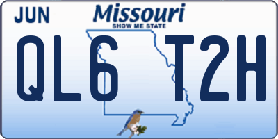 MO license plate QL6T2H