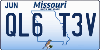 MO license plate QL6T3V