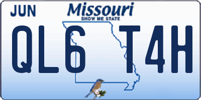 MO license plate QL6T4H