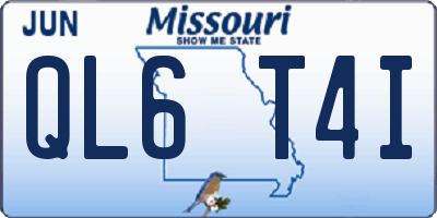 MO license plate QL6T4I