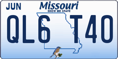 MO license plate QL6T4O