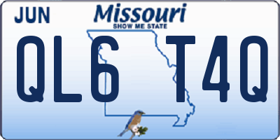 MO license plate QL6T4Q