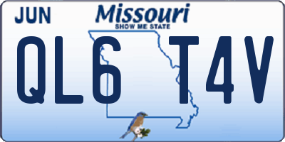 MO license plate QL6T4V