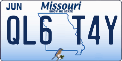 MO license plate QL6T4Y