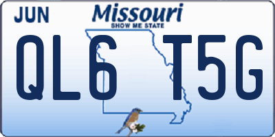 MO license plate QL6T5G