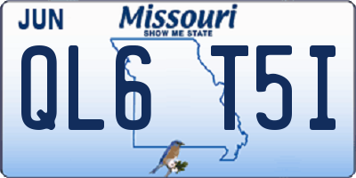 MO license plate QL6T5I
