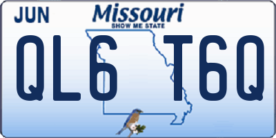 MO license plate QL6T6Q
