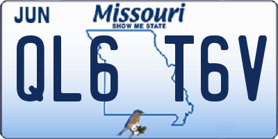 MO license plate QL6T6V