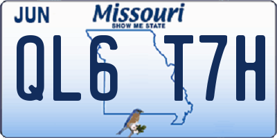 MO license plate QL6T7H