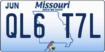 MO license plate QL6T7L