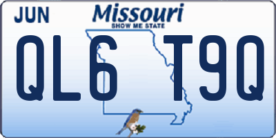 MO license plate QL6T9Q