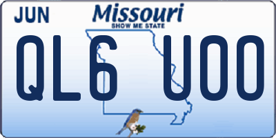 MO license plate QL6U0O