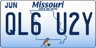MO license plate QL6U2Y