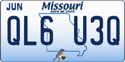 MO license plate QL6U3Q