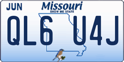 MO license plate QL6U4J