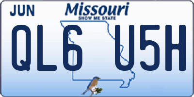 MO license plate QL6U5H