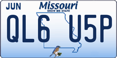 MO license plate QL6U5P