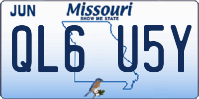 MO license plate QL6U5Y