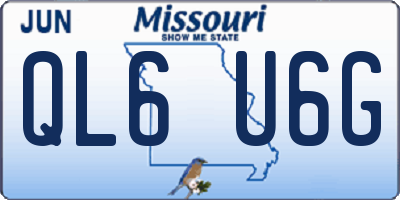 MO license plate QL6U6G