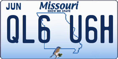 MO license plate QL6U6H