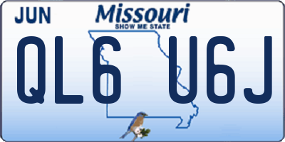 MO license plate QL6U6J