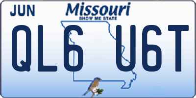 MO license plate QL6U6T