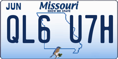 MO license plate QL6U7H