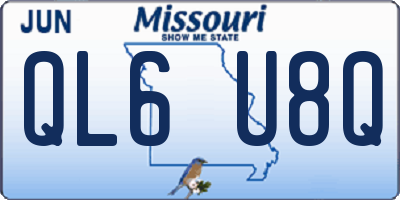 MO license plate QL6U8Q