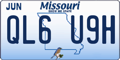MO license plate QL6U9H