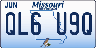 MO license plate QL6U9Q