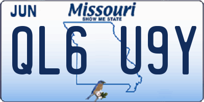 MO license plate QL6U9Y