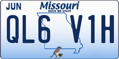 MO license plate QL6V1H
