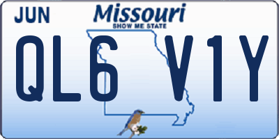 MO license plate QL6V1Y