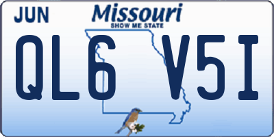 MO license plate QL6V5I