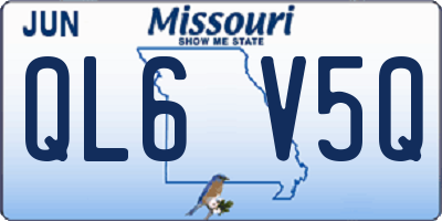 MO license plate QL6V5Q