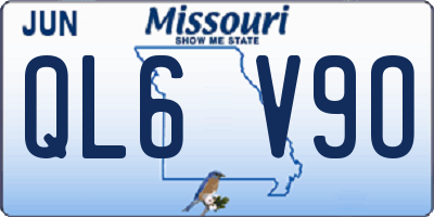 MO license plate QL6V9O