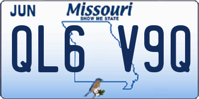 MO license plate QL6V9Q